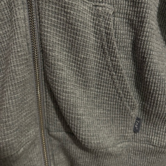 TNA Grey Waffle-knit Cropped Zip-Up Hoodie - Picture 3 of 5